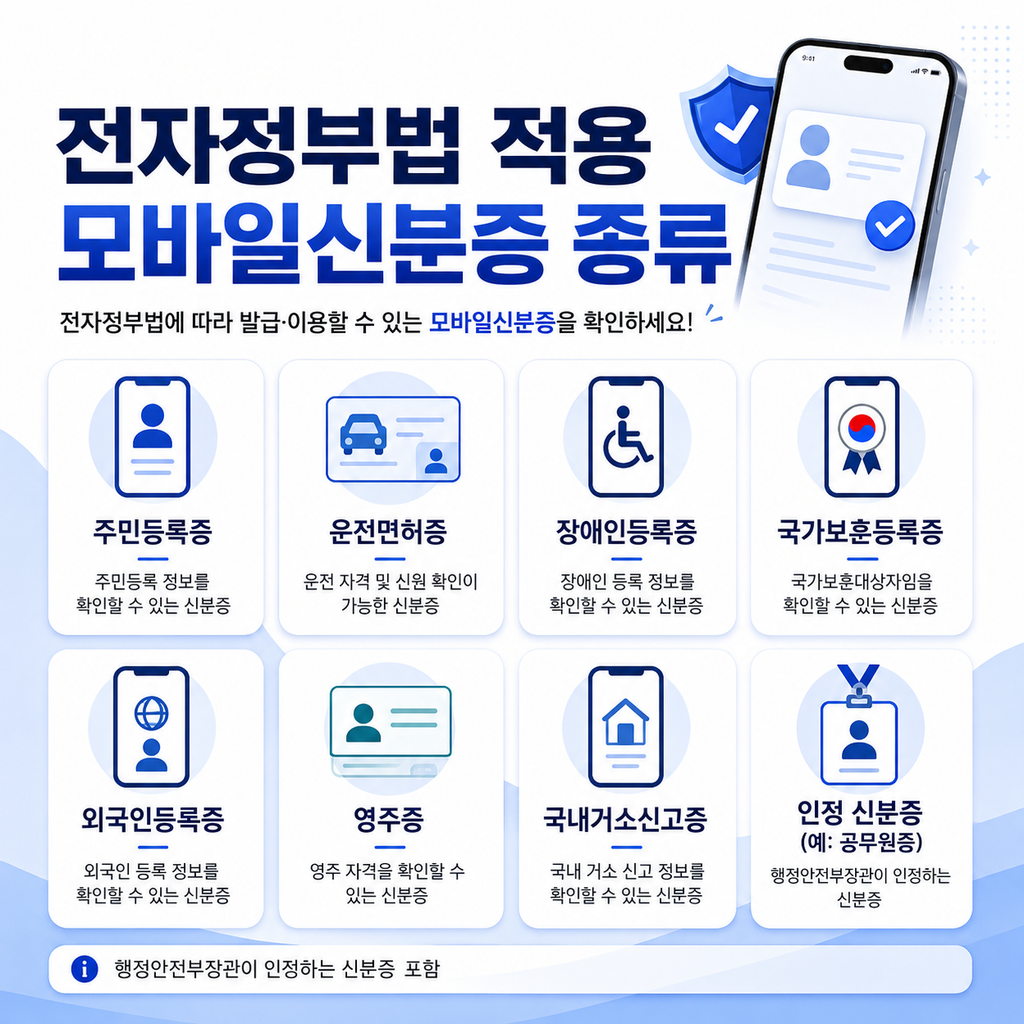 모바일신분증 8월 28일부터 달라진 점|전자정부법 적용 종류·안전기준 3 2 4