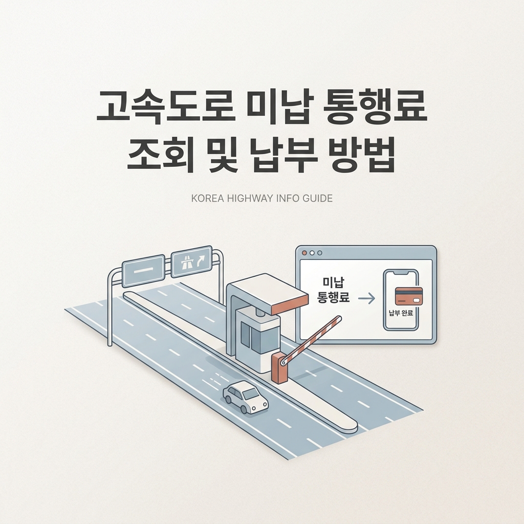 ai thumbnail minimal 고속도로 미납 통행료 조회 및 납부 방법 1788159650