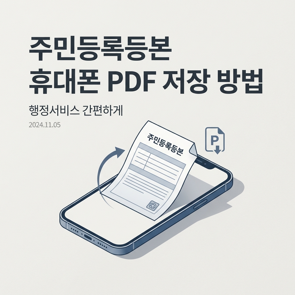 ai thumbnail minimal 주민등록등본 휴대폰 PDF 저장 방법 1788153397