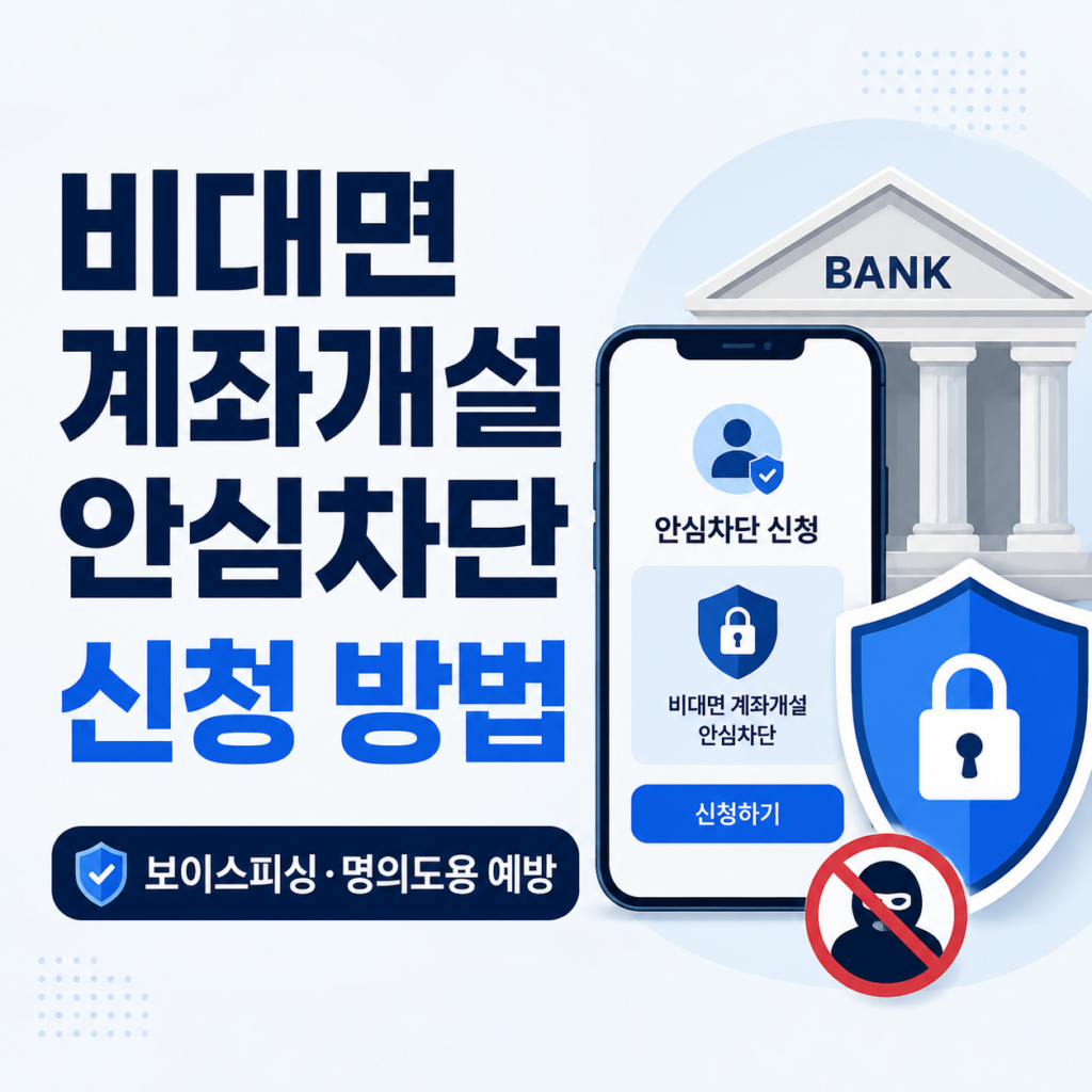 비대면 계좌개설 안심차단 신청 방법 1 썸네일