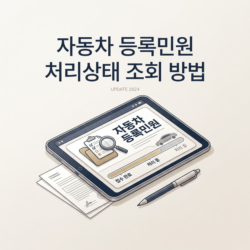 자동차 등록민원 처리상태 조회 방법