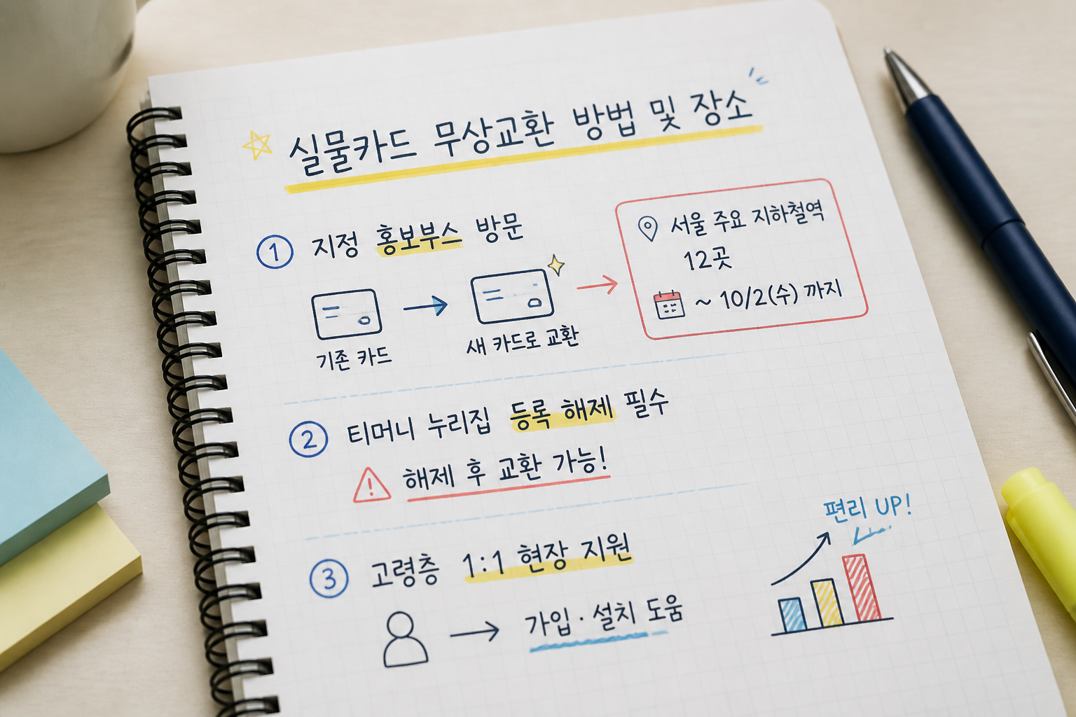 기후동행카드 환급 및 무상교환 방법과 기후동행패스 전환 안내 3 실물카드 무상교환 방법 및 장소