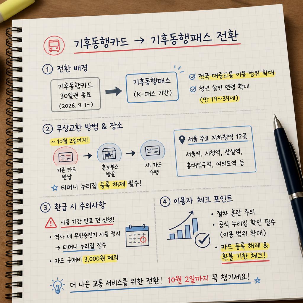 기후 동행 카드 환급 및 무상교환